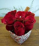 Corazón con rosas San Valentín
