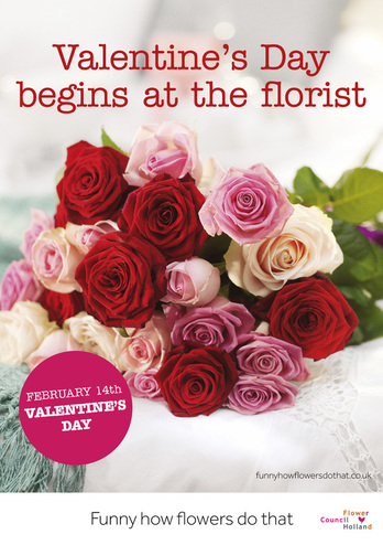 El dia de San Valentín comienza en la floristeria